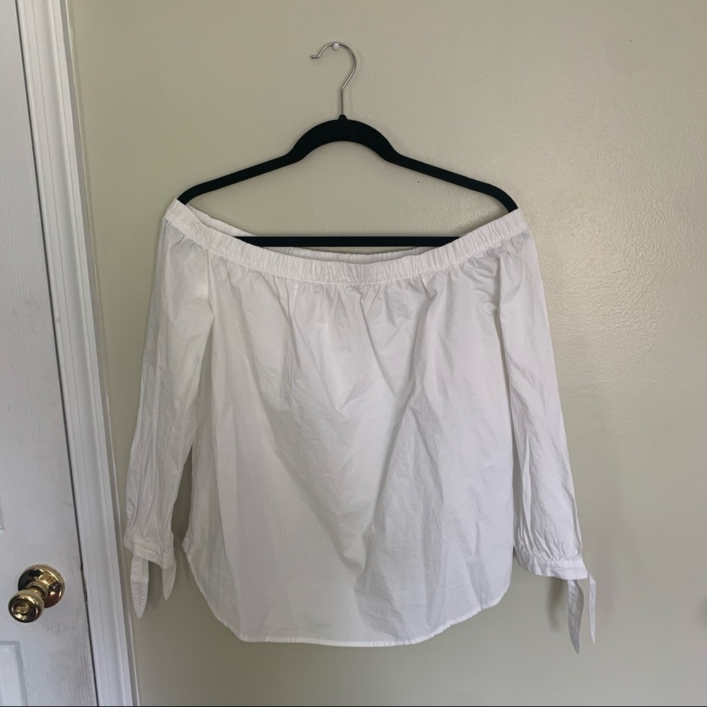 Abercrombie & Fitch Off Shoulder Tie Top